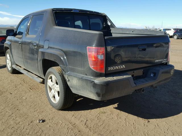 5FPYK1F59BB009300 - 2011 HONDA RIDGELINE BLACK photo 3