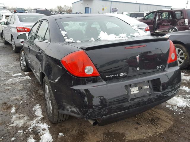 1G2ZH57N984180053 - 2008 PONTIAC G6 GT BLACK photo 3