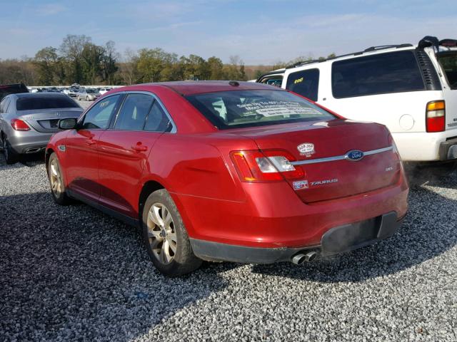 1FAHP2EW3AG126147 - 2010 FORD TAURUS SEL RED photo 3