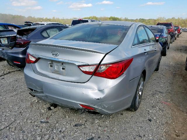 5NPEC4AB0DH519322 - 2013 HYUNDAI SONATA SE SILVER photo 4