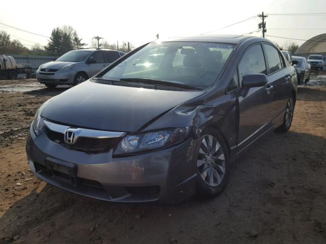 19XFA1F93AE039094 - 2010 HONDA CIVIC EXL GRAY photo 2