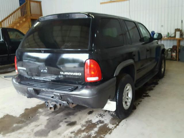 1B4HS38N32F191229 - 2002 DODGE DURANGO SP BLACK photo 4