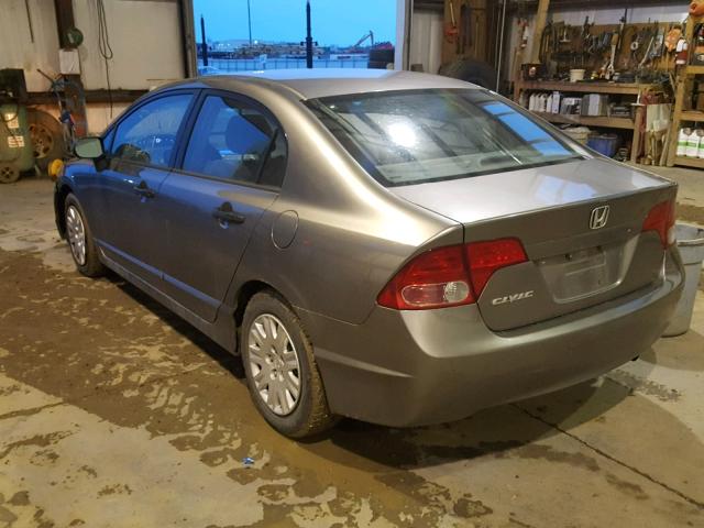 1HGFA16336L807703 - 2006 HONDA CIVIC DX V GRAY photo 3