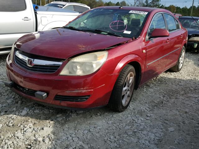 1G8ZS57N67F283893 - 2007 SATURN AURA XE RED photo 2