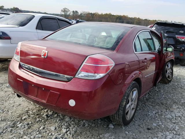 1G8ZS57N67F283893 - 2007 SATURN AURA XE RED photo 4