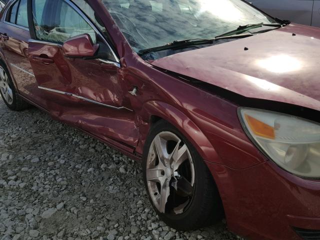 1G8ZS57N67F283893 - 2007 SATURN AURA XE RED photo 9