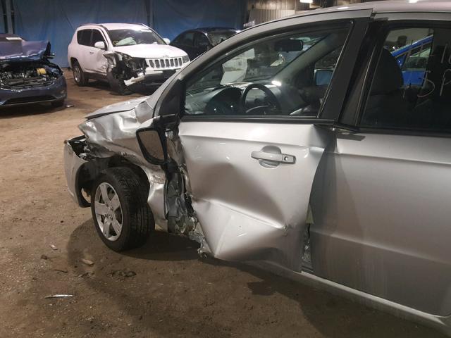 KL1TD5DE9BB201155 - 2011 CHEVROLET AVEO LS SILVER photo 10