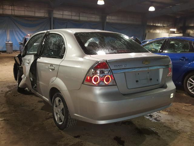 KL1TD5DE9BB201155 - 2011 CHEVROLET AVEO LS SILVER photo 3