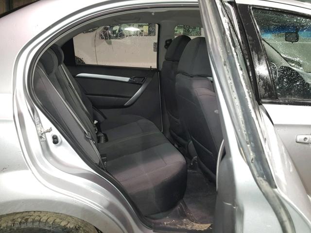 KL1TD5DE9BB201155 - 2011 CHEVROLET AVEO LS SILVER photo 6