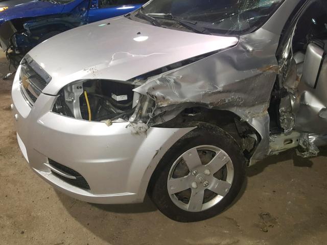 KL1TD5DE9BB201155 - 2011 CHEVROLET AVEO LS SILVER photo 9