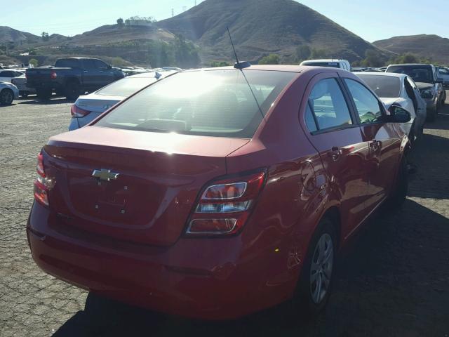 1G1JB5SG5J4112673 - 2018 CHEVROLET SONIC LS 红色 照片 4