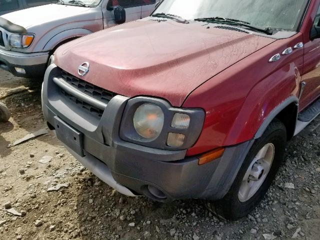 5N1ED28Y02C532569 - 2002 NISSAN XTERRA XE MAROON photo 9