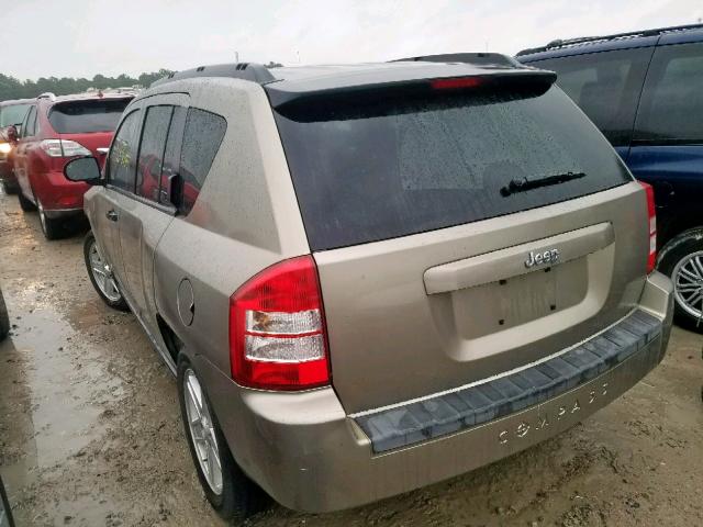 1J8FT47037D340415 - 2007 JEEP COMPASS TAN photo 3