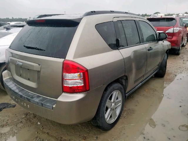 1J8FT47037D340415 - 2007 JEEP COMPASS TAN photo 4