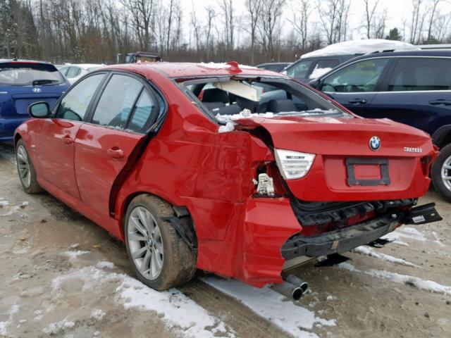 WBAPK5C55BF123125 - 2011 BMW 328 XI SUL RED photo 3