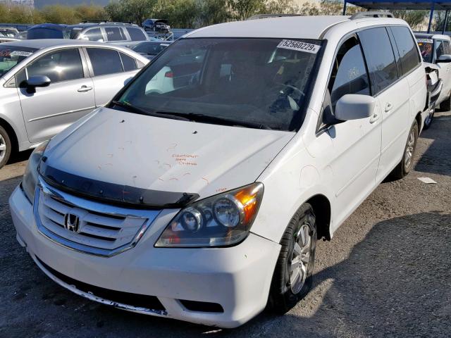 5FNRL38449B022282 - 2009 HONDA ODYSSEY EX WHITE photo 2