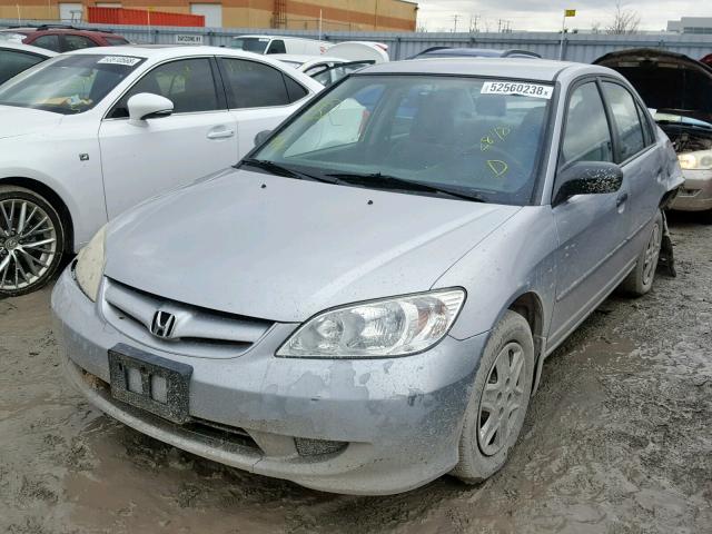 2HGES16394H915052 - 2004 HONDA CIVIC DX V SILVER photo 2