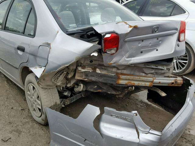 2HGES16394H915052 - 2004 HONDA CIVIC DX V SILVER photo 9