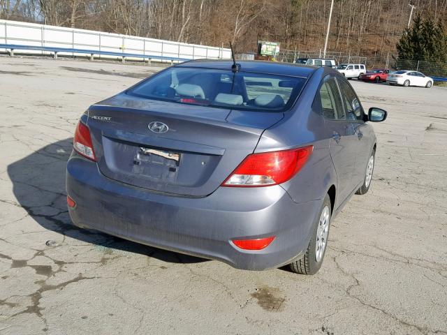 KMHCT4AE6GU130269 - 2016 HYUNDAI ACCENT SE SILVER photo 4