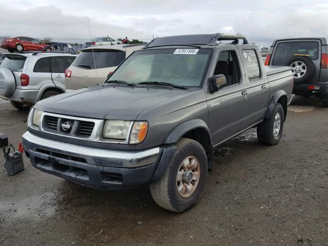 1N6ED27Y3YC433918 - 2000 NISSAN FRONTIER C BLUE photo 2