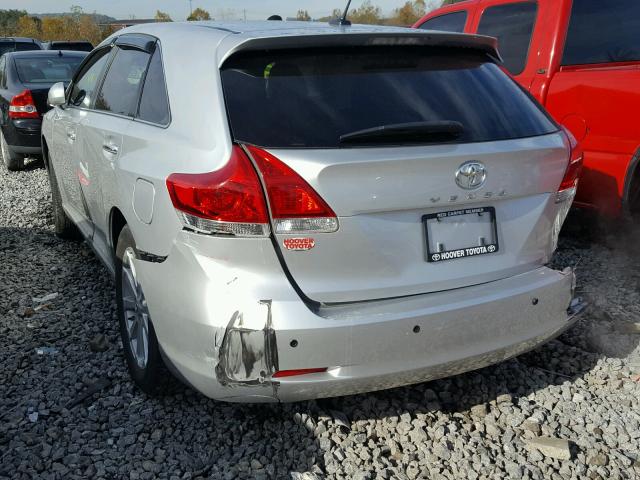 4T3ZA3BB0BU046592 - 2011 TOYOTA VENZA BASE SILVER photo 3