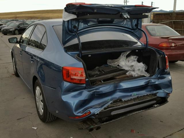 3VW1K7AJ8FM300239 - 2015 VOLKSWAGEN JETTA BASE 蓝色 照片 3