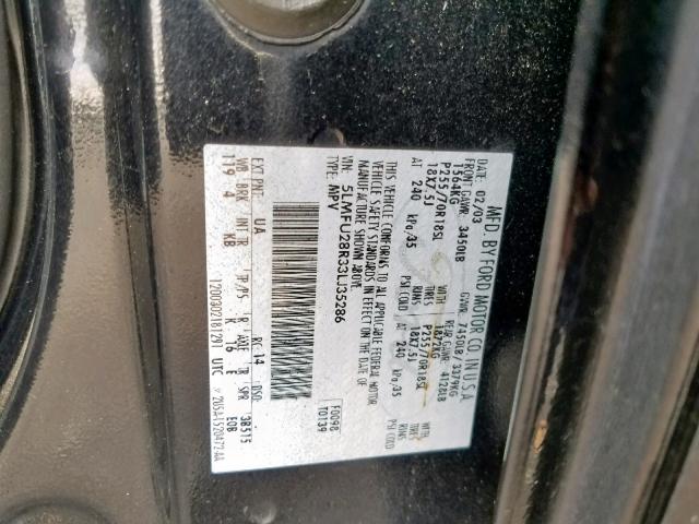 5LMFU28R33LJ35286 - 2003 LINCOLN NAVIGATOR 黑色 照片 10