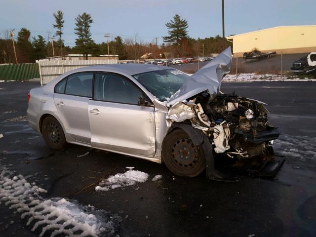 3VW2K7AJXCM345750 - 2012 VOLKSWAGEN JETTA BASE Արծաթագույն լուսանկար 1