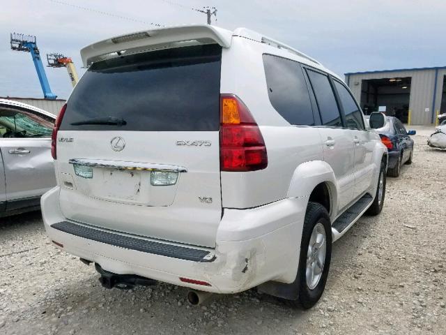 JTJBT20X860125231 - 2006 LEXUS GX 470 WHITE photo 4