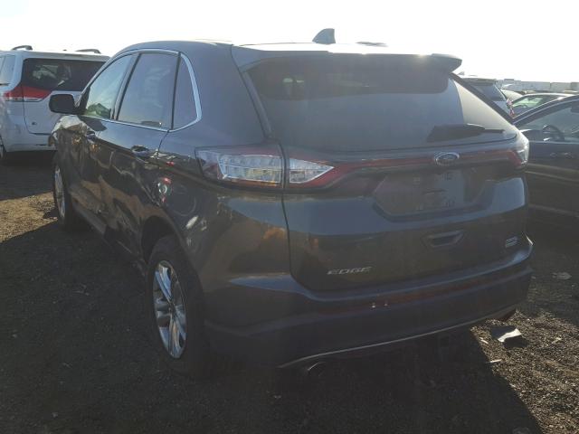 2FMPK3J91GBB94694 - 2016 FORD EDGE SEL CHARCOAL photo 3