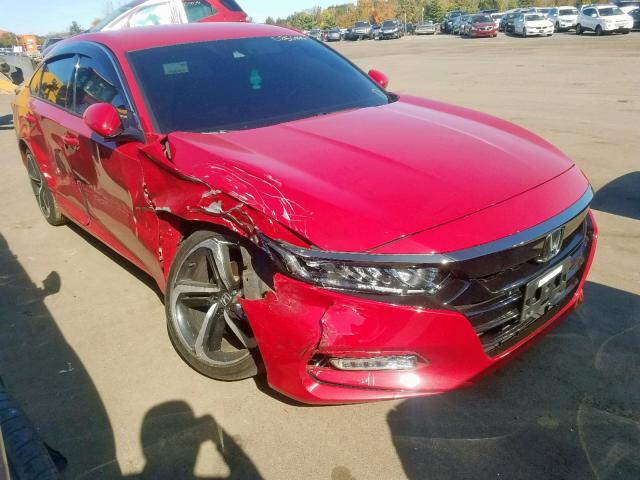 1HGCV1F39JA033078 - 2018 HONDA ACCORD SPO RED photo 1