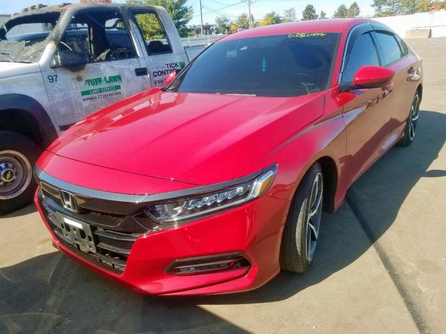 1HGCV1F39JA033078 - 2018 HONDA ACCORD SPO RED photo 2