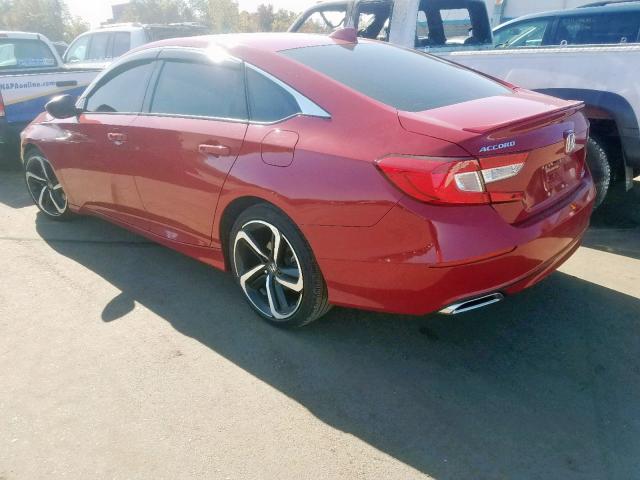 1HGCV1F39JA033078 - 2018 HONDA ACCORD SPO RED photo 3