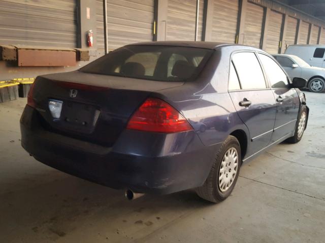 JHMCM56127C012530 - 2007 HONDA ACCORD VAL BLUE photo 4