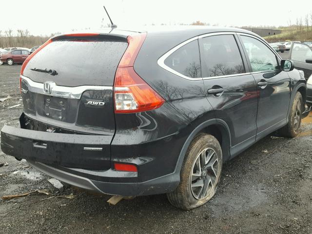 5J6RM4H45GL074060 - 2016 HONDA CR-V SE BLACK photo 4