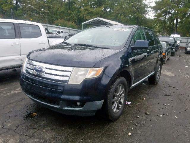 2FMDK38C68BA06712 - 2008 FORD EDGE SEL BLUE photo 2