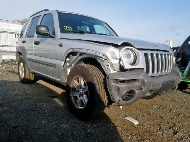 1J4GL48K74W276398 - 2004 JEEP LIBERTY SP SILVER photo 1