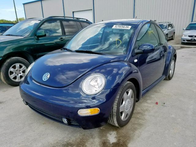 3VWDC21C81M409596 - 2001 VOLKSWAGEN NEW BEETLE ლურჯი ფოტო 2