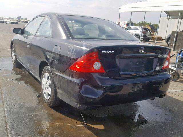 1HGEM21145L052283 - 2005 HONDA CIVIC DX V BLACK photo 3