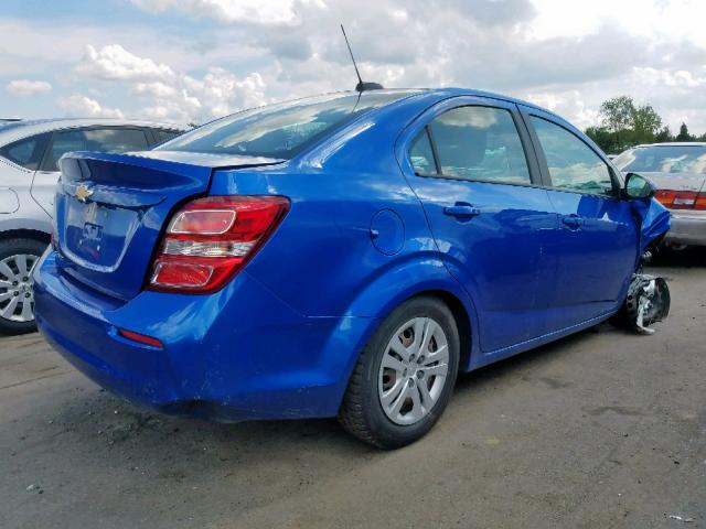 1G1JB5SG8H4121104 - 2017 CHEVROLET SONIC LS 蓝色 照片 4