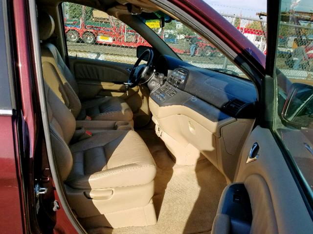 5FNRL38667B418406 - 2007 HONDA ODYSSEY EX BURGUNDY photo 5