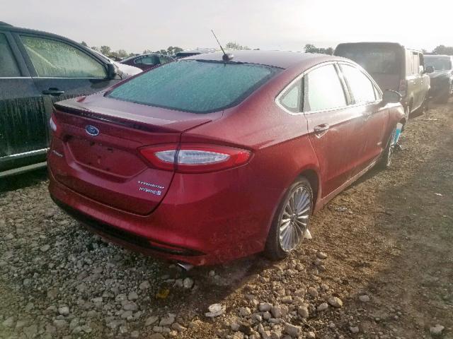 3FA6P0RU5ER218962 - 2014 FORD FUSION TIT RED photo 4