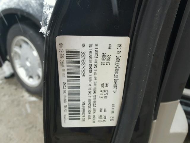 2C3KA53G37H722228 - 2007 CHRYSLER 300 TOURIN BLACK photo 10