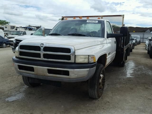 3B6MC366X1M243548 - 2001 DODGE RAM 3500 WHITE photo 2