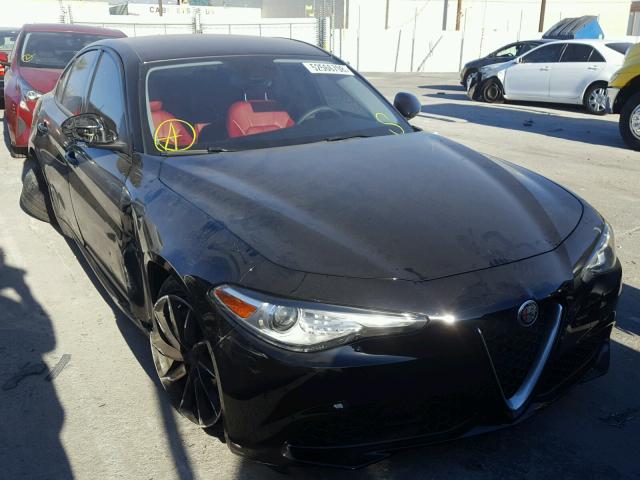 ZARFAEBN7J7567124 - 2018 ALFA ROMEO GIULIA BLACK photo 1