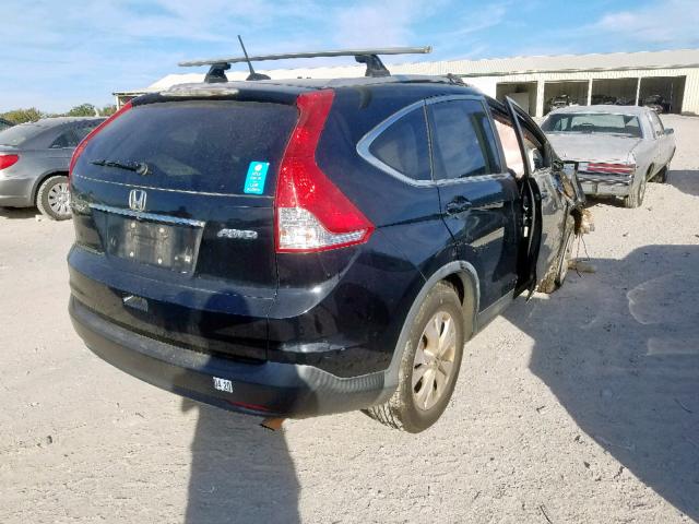 2HKRM4H73EH602437 - 2014 HONDA CR-V EXL BLACK photo 4