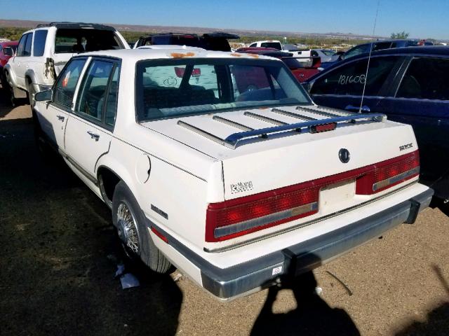 1G4HP54C9LH556969 - 1990 BUICK LESABRE CU WHITE photo 3