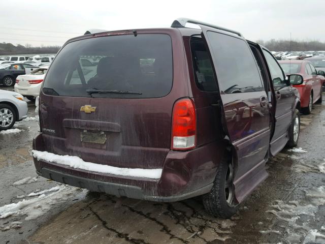 1GBDV13L96D224002 - 2006 CHEVROLET UPLANDER I BURGUNDY photo 4