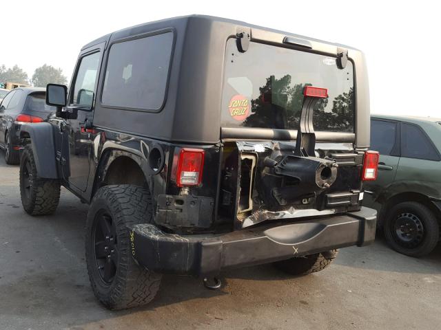 1J4AA2D19BL569179 - 2011 JEEP WRANGLER S BLACK photo 3