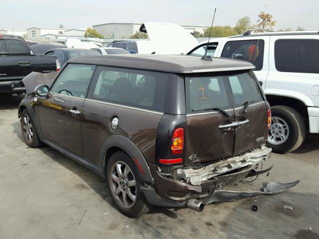 WMWMM33509TP92013 - 2009 MINI COOPER S C BROWN photo 3